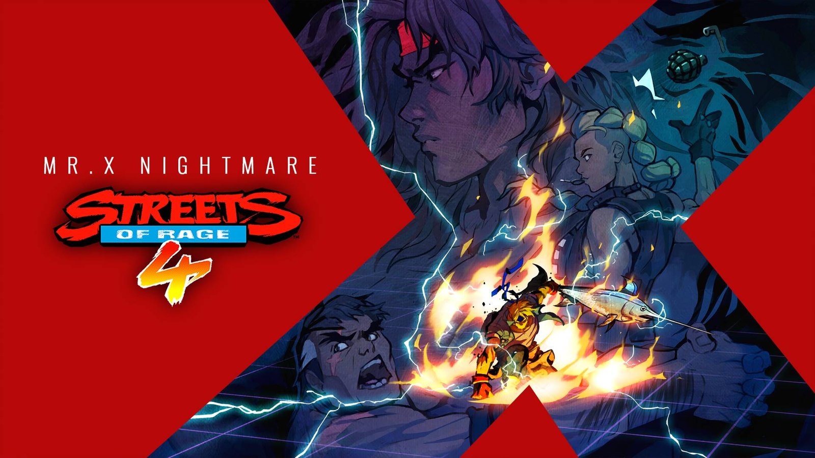 Streets of Rage 4 Mr. X Nightmare DLC Nintendo Switch Gameplay Handheld Players